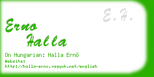 erno halla business card